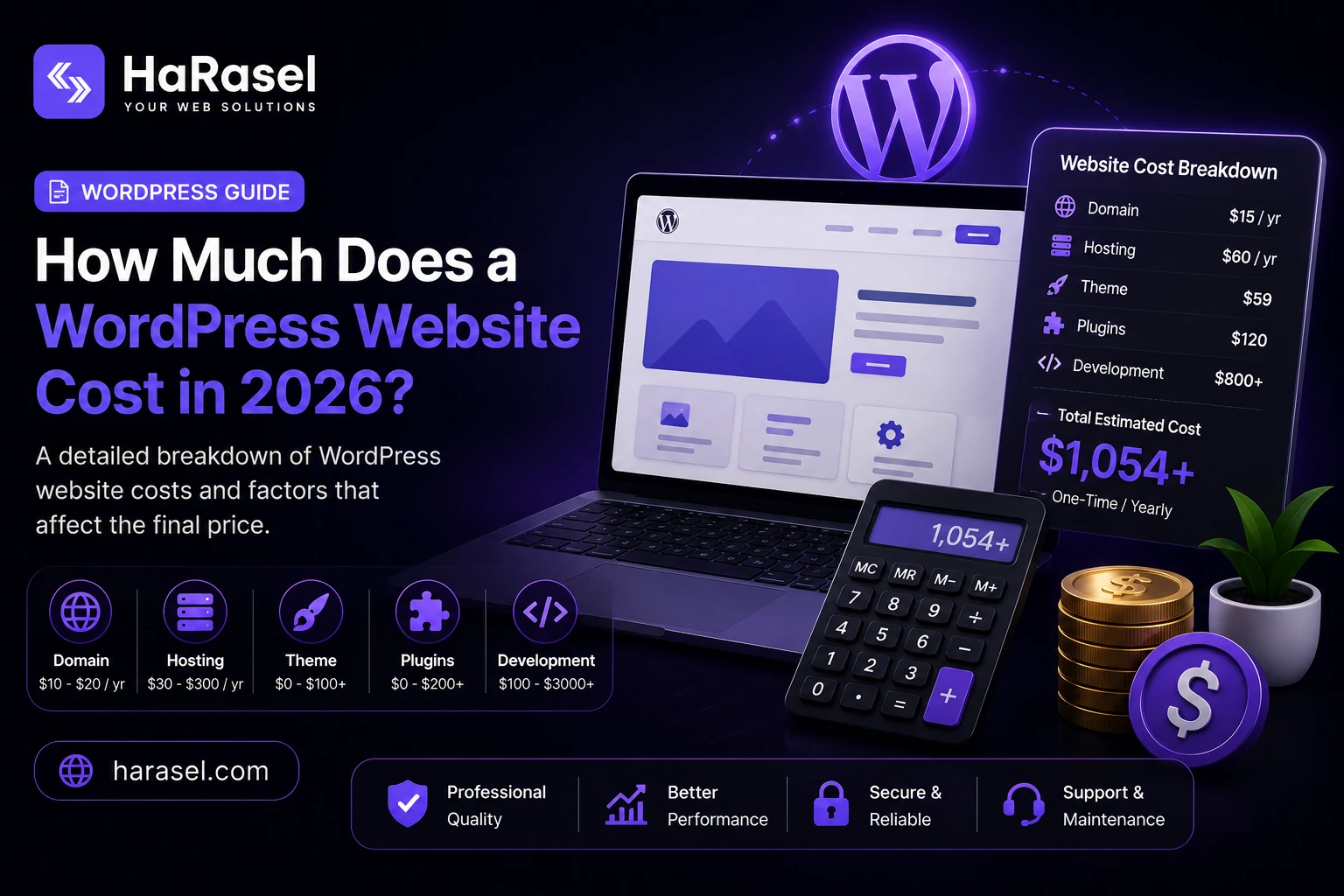 Illustration of a website invoice and pricing card