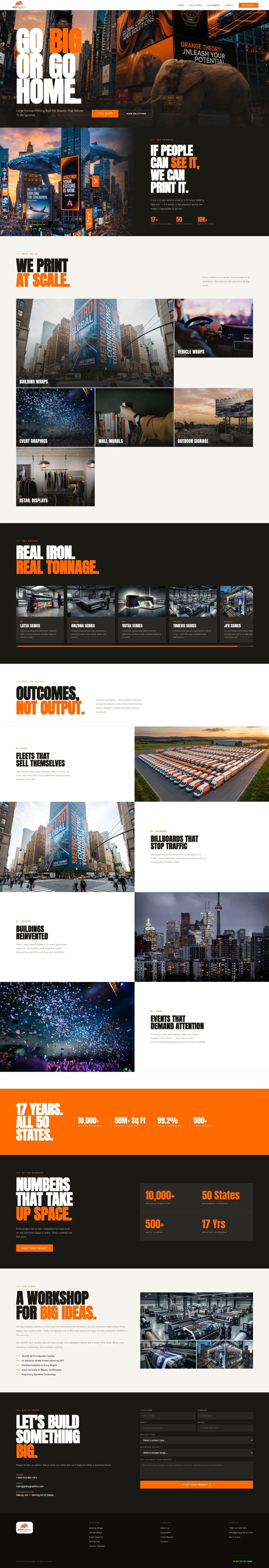 GO Big Graphics full one-page concept