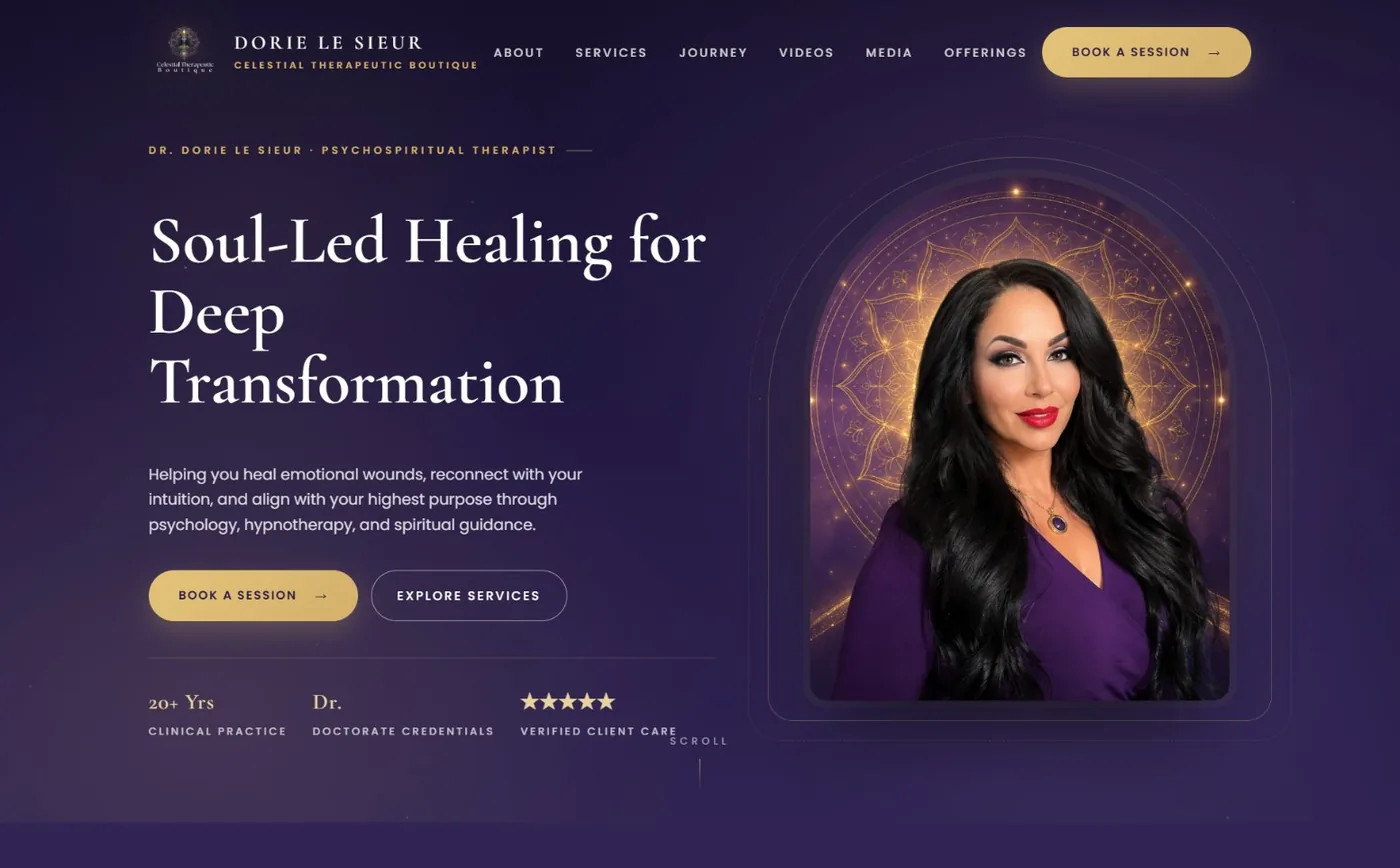 Wellness brand website redesign screenshot